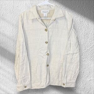 Jones Wear Sport | Vintage Women's Linen Blend Button‎ Down Jacket | M